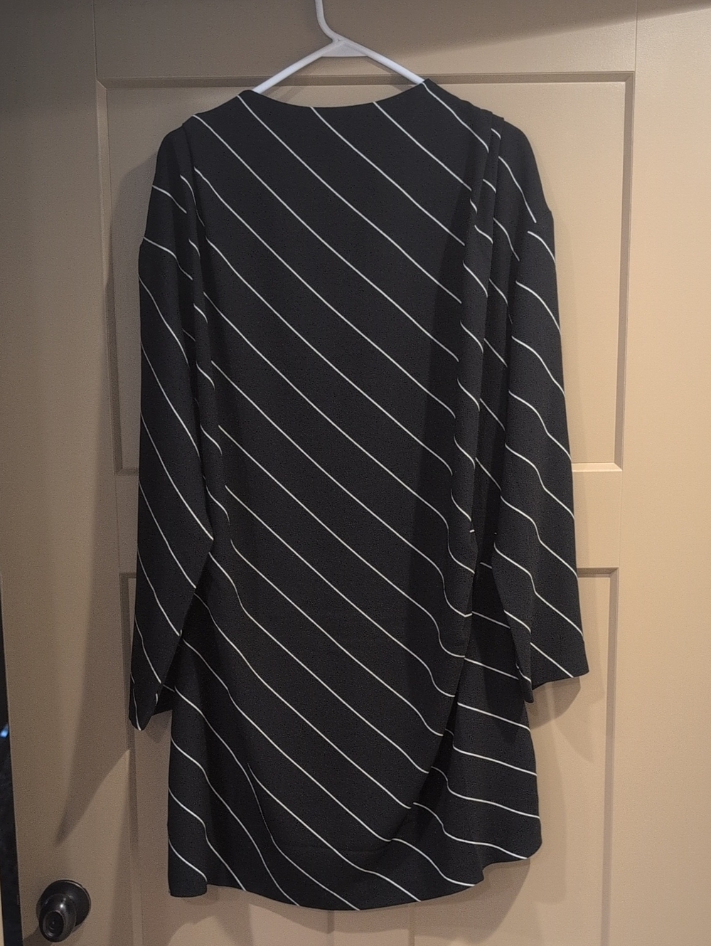 H&M Black Dress with White Diagonal Stripes